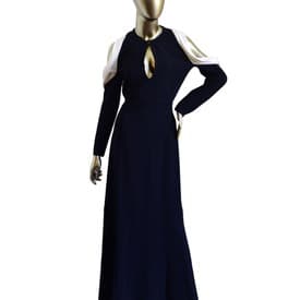 Celine Cold Shoulder Gown Black — image 2