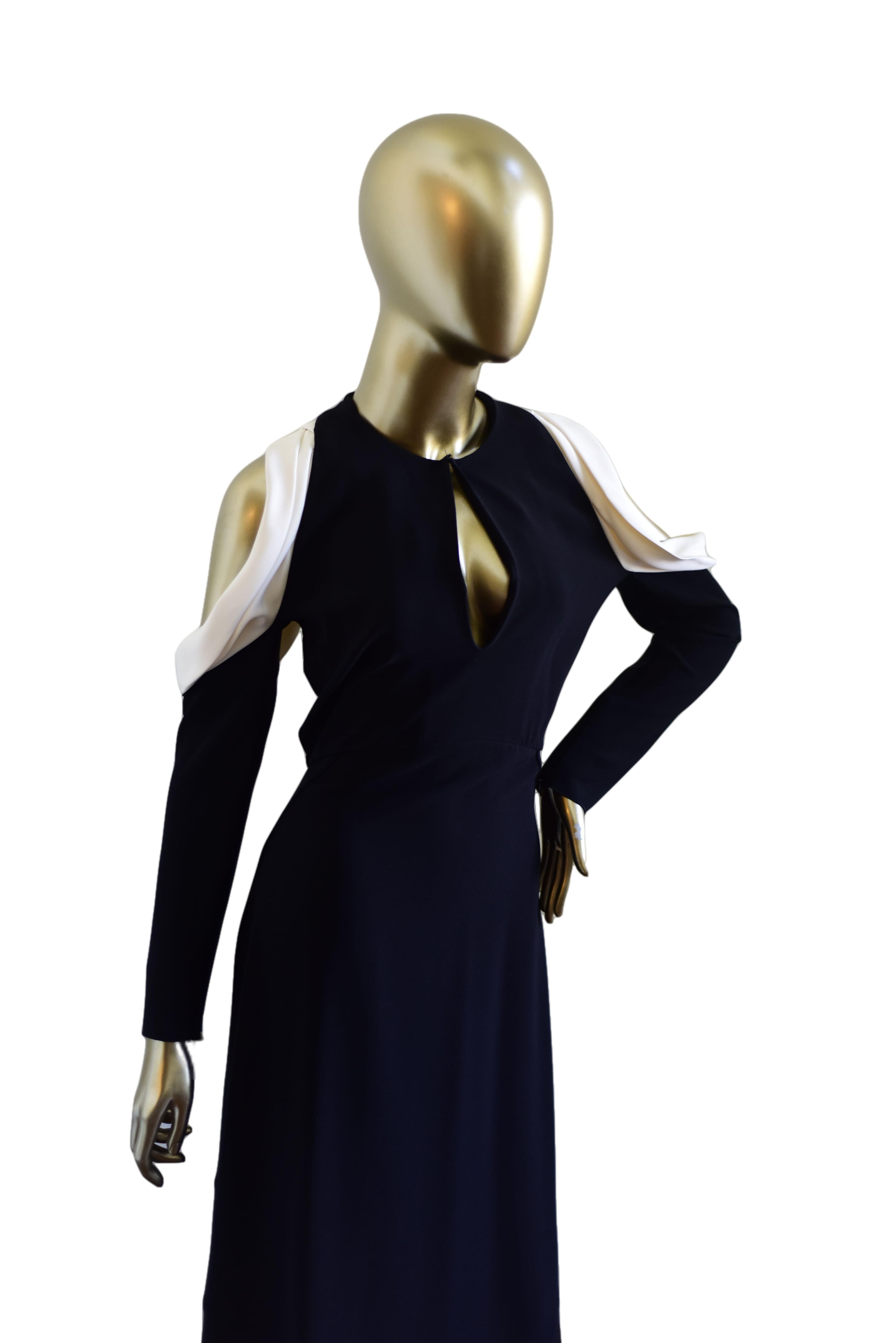 Celine Cold Shoulder Gown Black