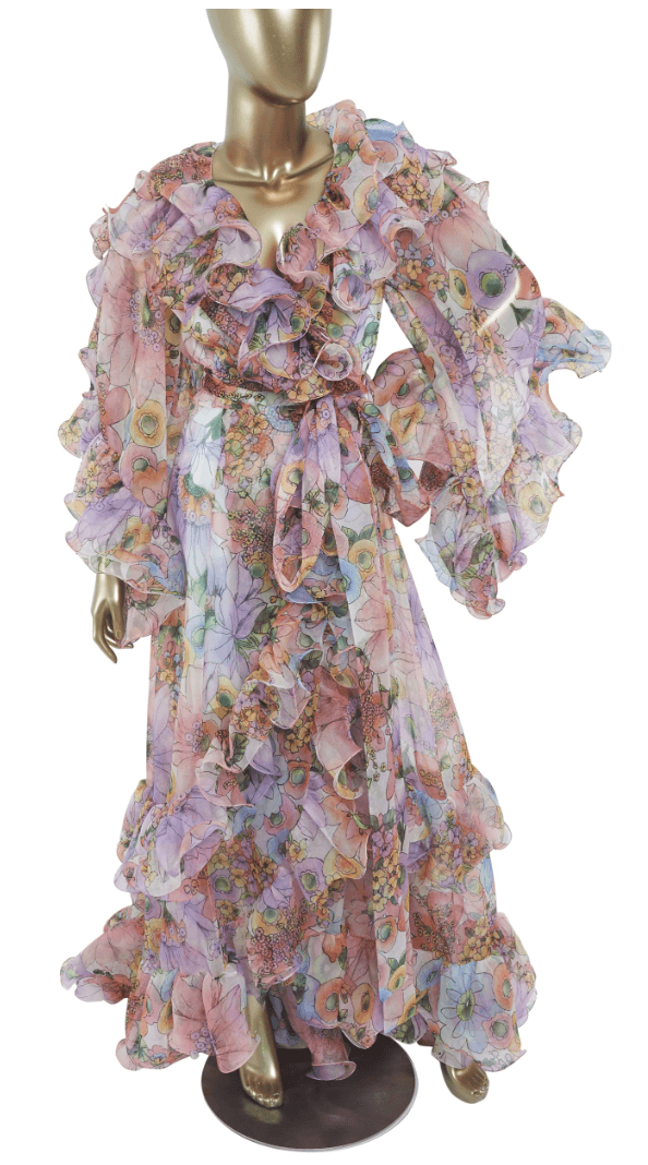 Marc Jacobs Ruffled Floral-print Silk Wrap Dress