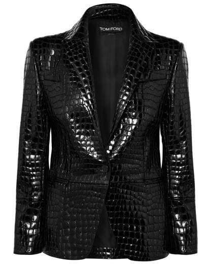 Tom Ford Croc Embossed Black Jacket