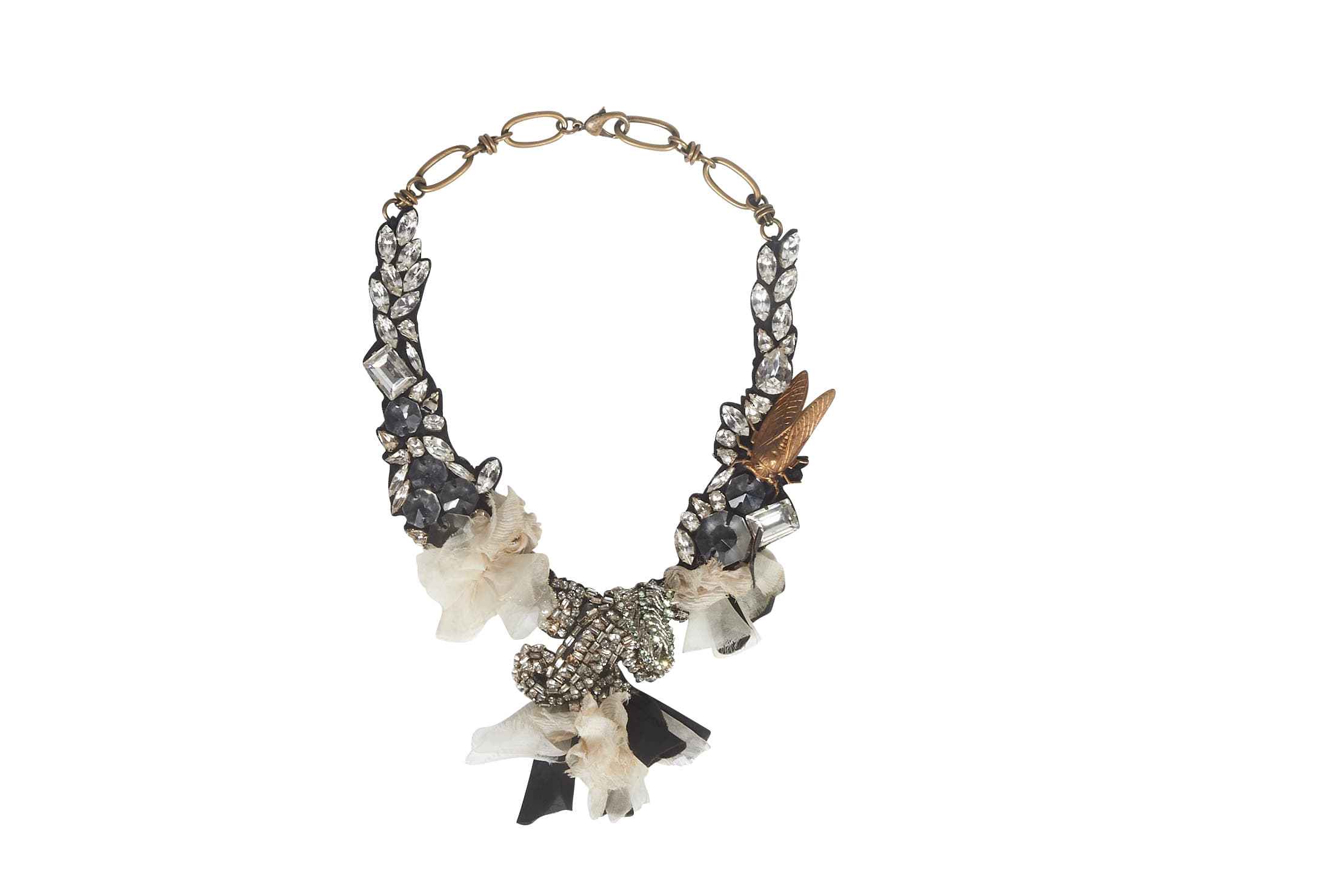 Lanvin Metal And Chiffon Necklace