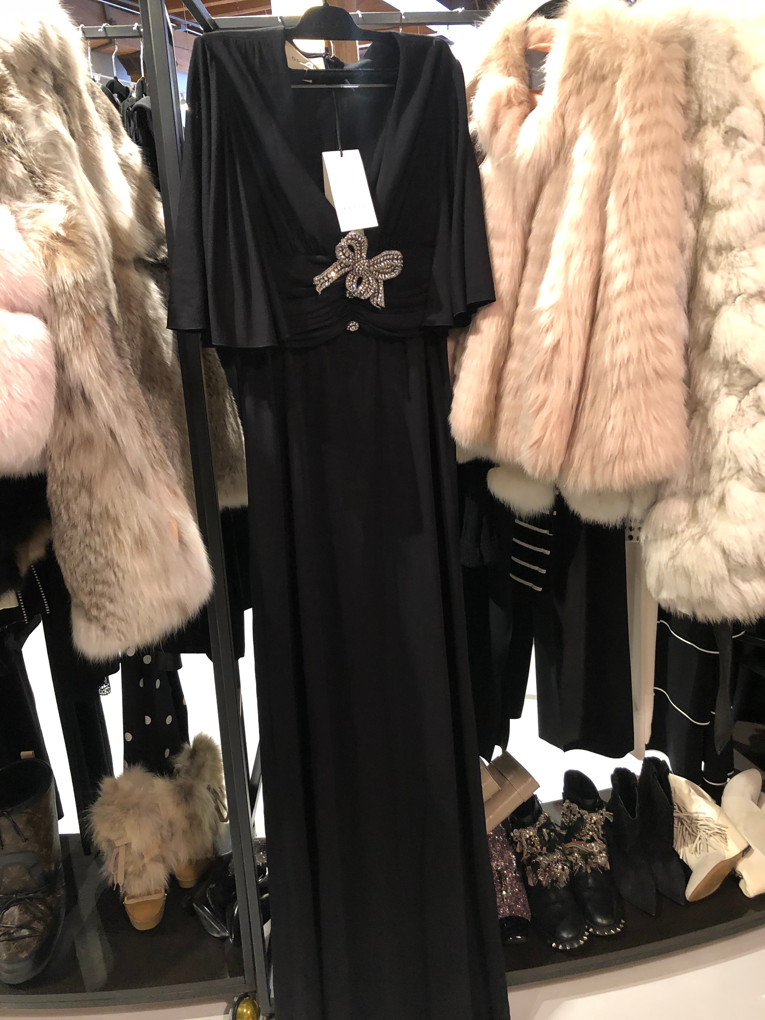 Gucci Rtw 2018 Black Batwing Gown