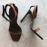 Saint Laurent Brown Strap Sandals — image 1