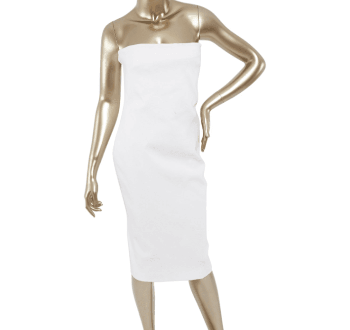 Tom Ford Strapless White Crepe Dress