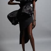 Maticevski Attentive Ruffled Taffeta Dress In Black — image 1