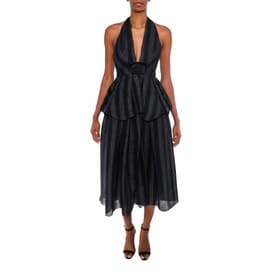 Maticevski Striped Peplum Halter Dress — image 2