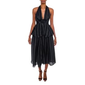Maticevski Striped Peplum Halter Dress — image 3