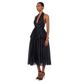 Maticevski Striped Peplum Halter Dress — image 6