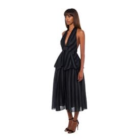 Maticevski Striped Peplum Halter Dress — image 7