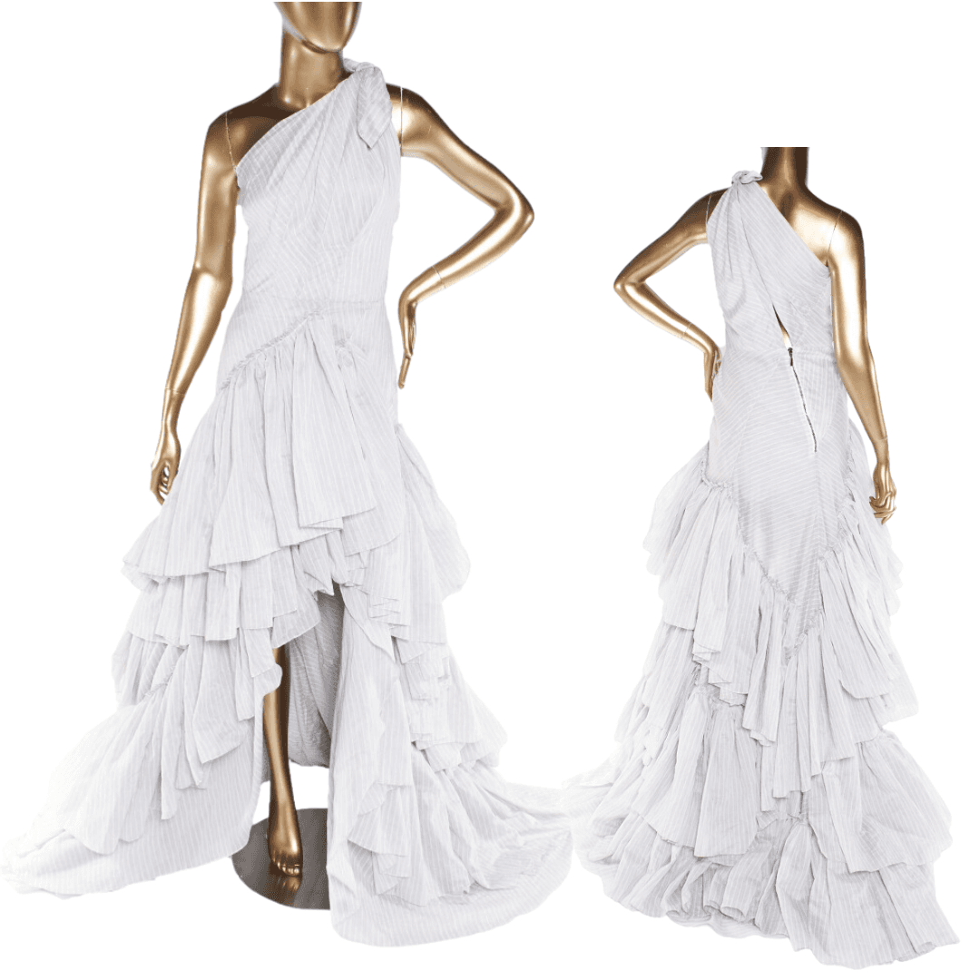 Maticevski Professed Striped Linen Gown