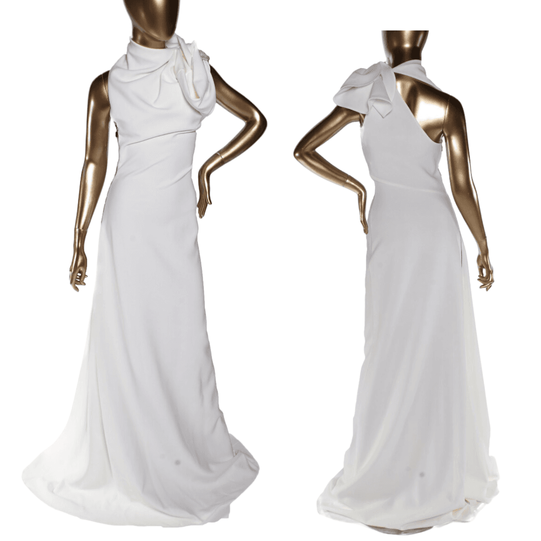 Maticevski Captivate Embellished Crepe De Chine Gown