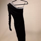 Versace One Shoulder Rhinestone Trim Dress — image 1