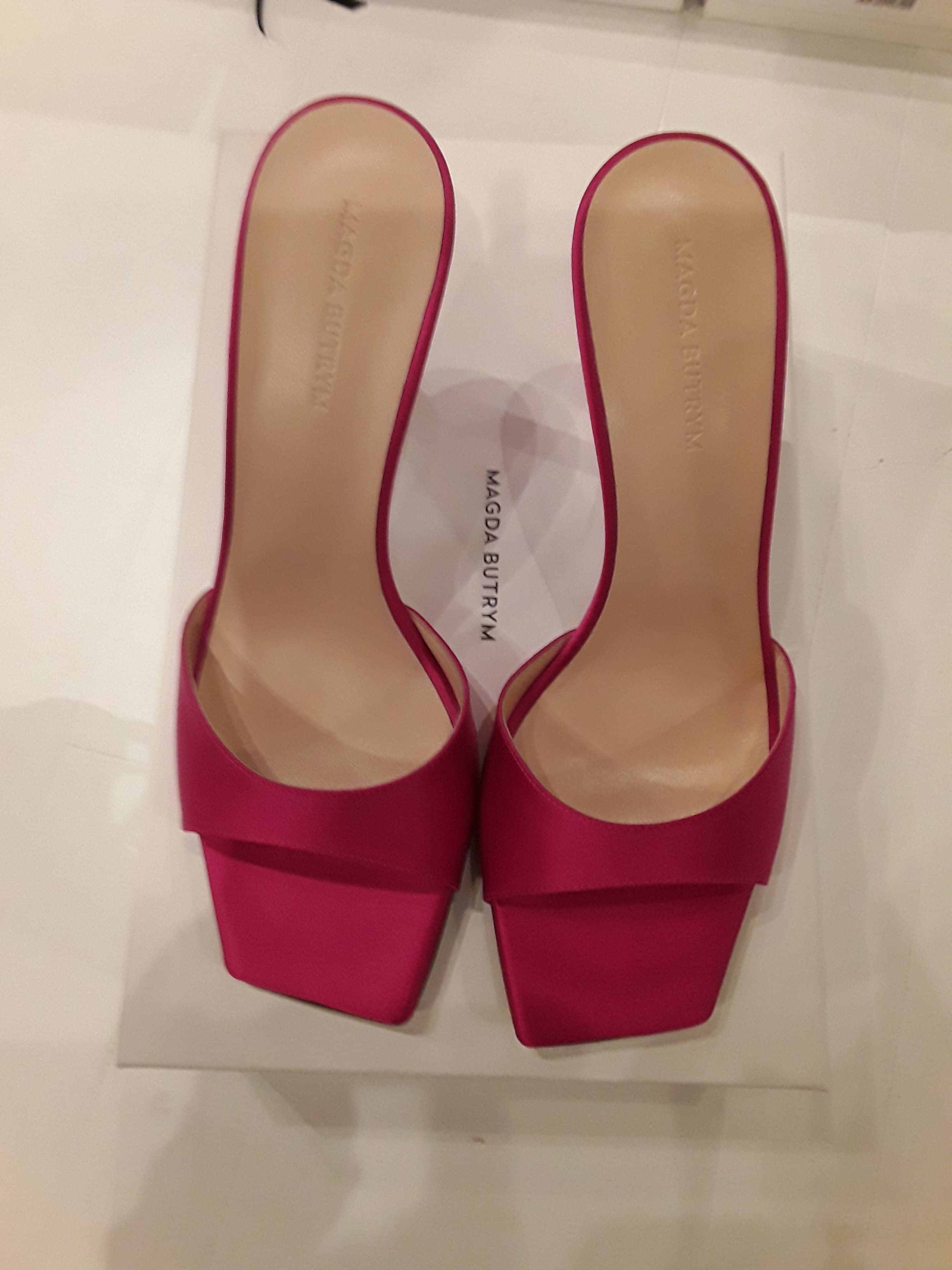 Magda Butrym Estonia Pink Satin Mules