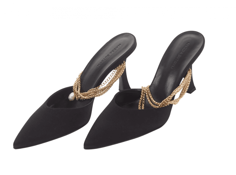 Magda Butrym Finland Satin Heels 38 8 Black