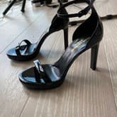 Black Saint Laurent Patent Leather Sandals — image 1