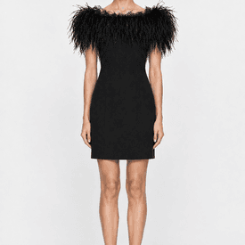 16 Arlington Yasmin Feather Trimmed Mini Dress — image 12