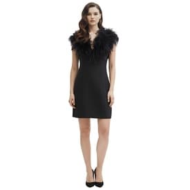 16 Arlington Yasmin Feather Trimmed Mini Dress — image 3