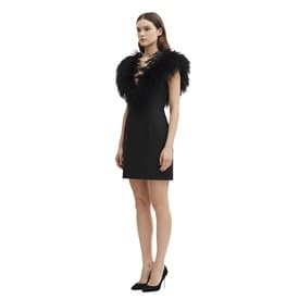 16 Arlington Yasmin Feather Trimmed Mini Dress — image 7