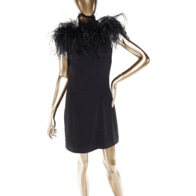 16 Arlington Yasmin Feather Trimmed Mini Dress — image 8