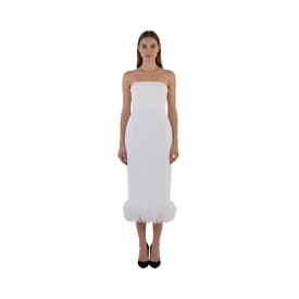 16arlington Strapless Feather-trimmed Crepe Midi Dress — image 2
