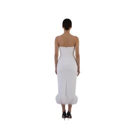 16arlington Strapless Feather-trimmed Crepe Midi Dress — image 4