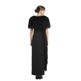 Vintage Black Feather Trimmed Dress — image 4