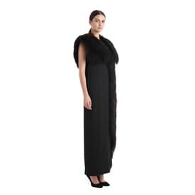Vintage Black Feather Trimmed Dress — image 6
