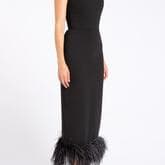 16arlington Strapless Feather-trimmed Crepe Midi Dress 0 — image 2
