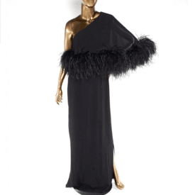 16 Arlington Adler Feather Cape Gown — image 2