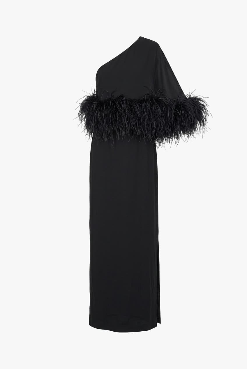 16 Arlington Adler Feather Cape Gown
