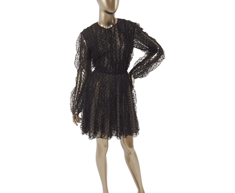 Giambattista Valli X H&m Black Polka Dot Dress