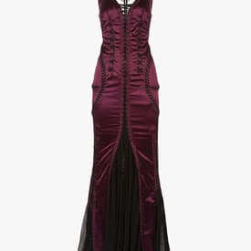 F/w 2003 Dolce & Gabbana Runway Burgundy Corset Gown Dress — image 3