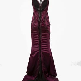 F/w 2003 Dolce & Gabbana Runway Burgundy Corset Gown Dress — image 5