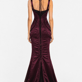 F/w 2003 Dolce & Gabbana Runway Burgundy Corset Gown Dress — image 6