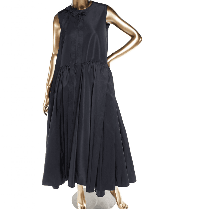 Rochas Bow-embellished Faille Midi Dress