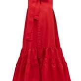Rochas Ruffle Taffeta Midi Dress W/scarf — image 1