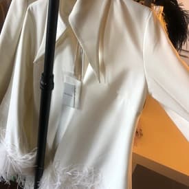 16 Arlington Long Sleeve Cocktail Dress With Feather Trim — image 1