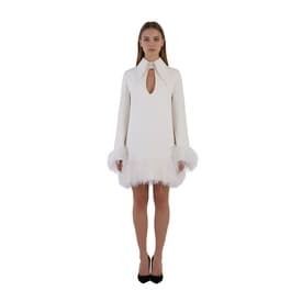 16 Arlington Long Sleeve Cocktail Dress With Feather Trim — image 2