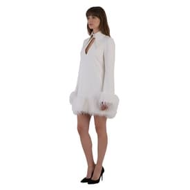 16 Arlington Long Sleeve Cocktail Dress With Feather Trim — image 7
