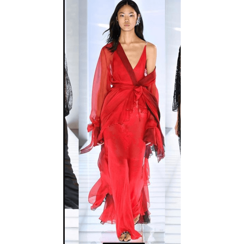 Azzaro Red Maxi Dress