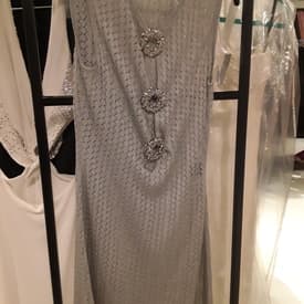 Azzaro Crystal Buckles Lurex Knit Mini Dress — image 1