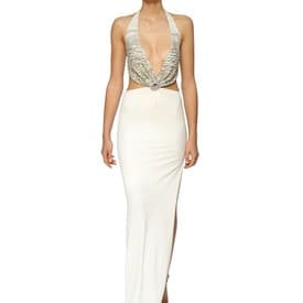 Azzaro Embellished Jersey Long Dress — image 1