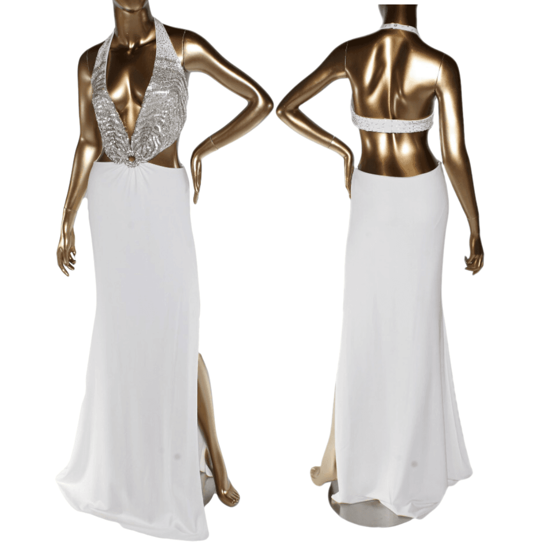 Azzaro Embellished Jersey Long Dress