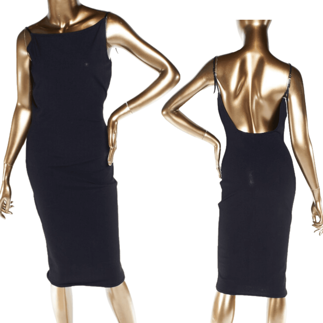 Gucci By Tom Ford Backless Knit Midi Dress Vintage