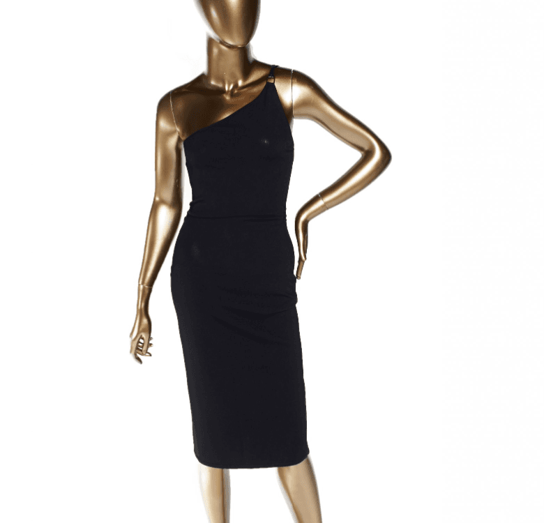 Vintage Gucci By Tom Ford One Shoulder Midi Dress