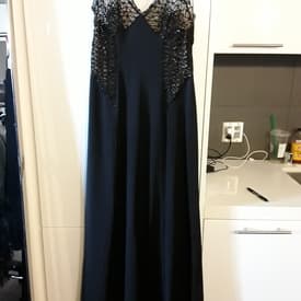 Valentino Slip Dress With Sheer Sequin Panels — image 1