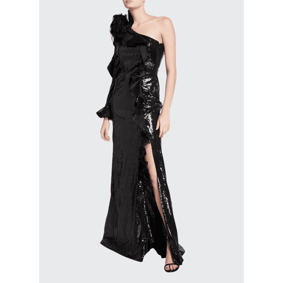 Dundas Sequin One Sleeve Gown