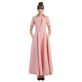 Emilia Wickstead Pink Gingham Maxi Dress — image 2