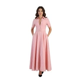 Emilia Wickstead Pink Gingham Maxi Dress — image 3