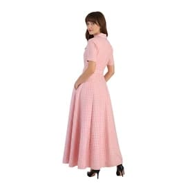 Emilia Wickstead Pink Gingham Maxi Dress — image 4